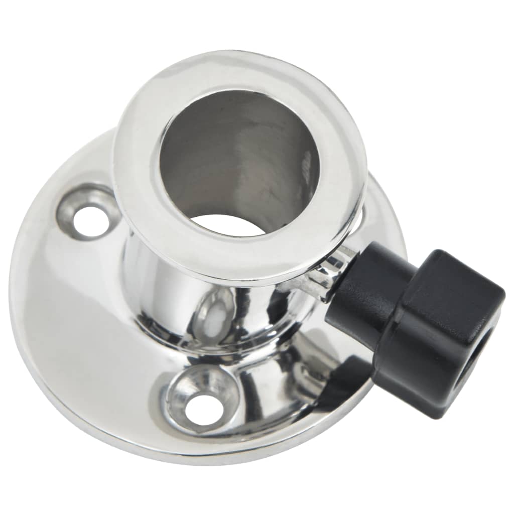 Runde bimini-baser 2 stk. til 26 cm rør rustfrit stål - number 6.