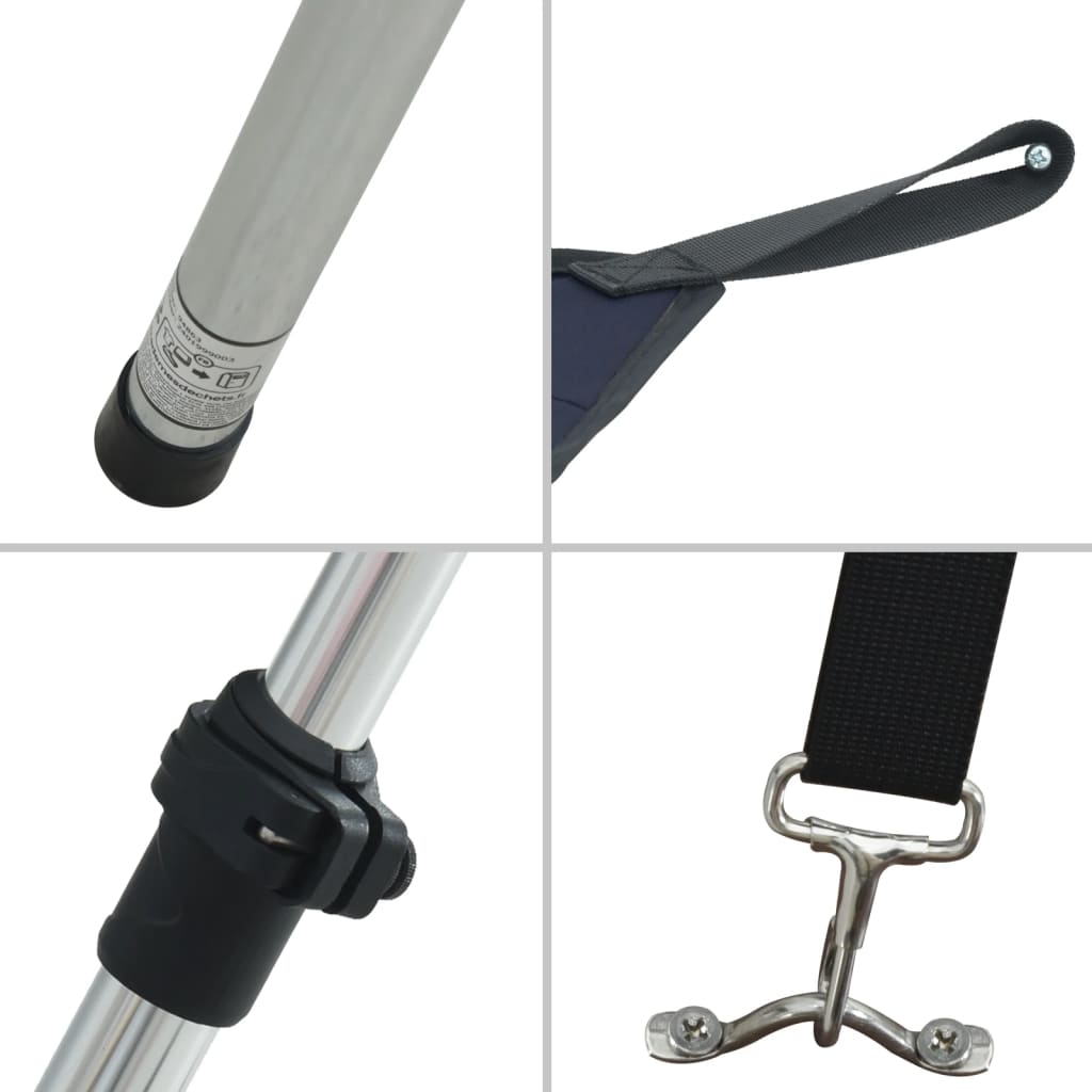 Solsejl til båd forlængerdel - blå, 170 x 170 x (115-183) cm, 1 - number 5.