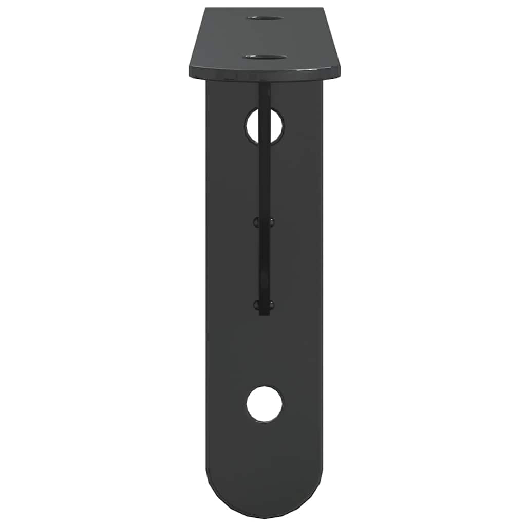 Hyllebrakett 4 stk. 15x2,5x11,5 cm rustfritt stål - svart, 15 x 2,5 x 11,5 cm, 1, x - number 6.