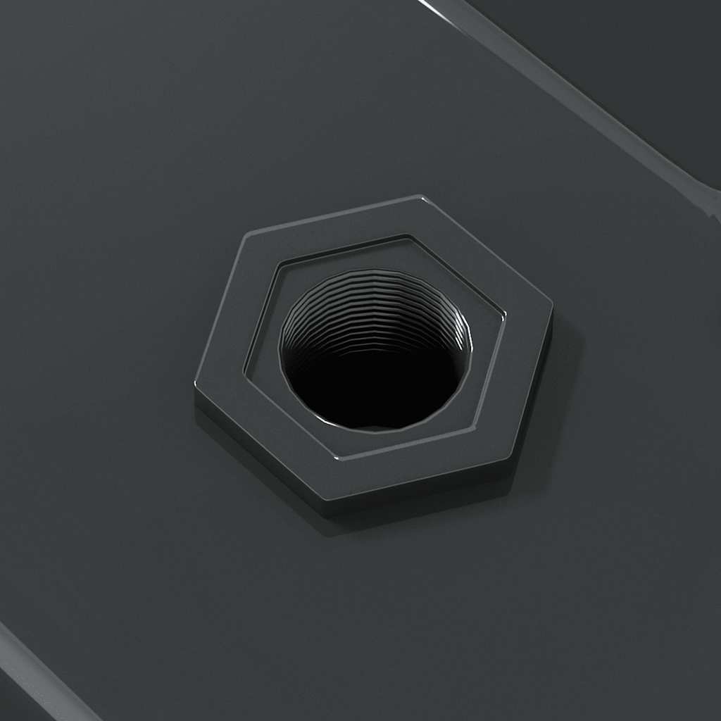 Væghylder 2 stk. rustfrit stål - sort, 50 x 40 x 3 cm, 1, x - number 8.