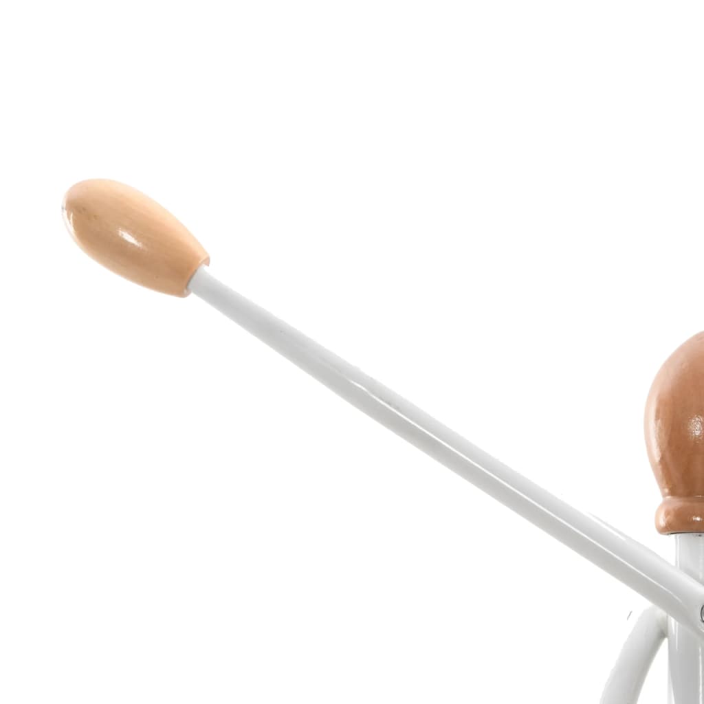 Stumtjener 176 cm pulverlakeret jern - hvid, 1 - number 7.