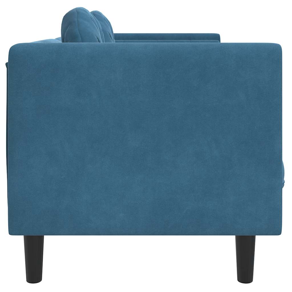 3-osobowa sofa z poduszkami velor-blue, 3-osobową - number 5.