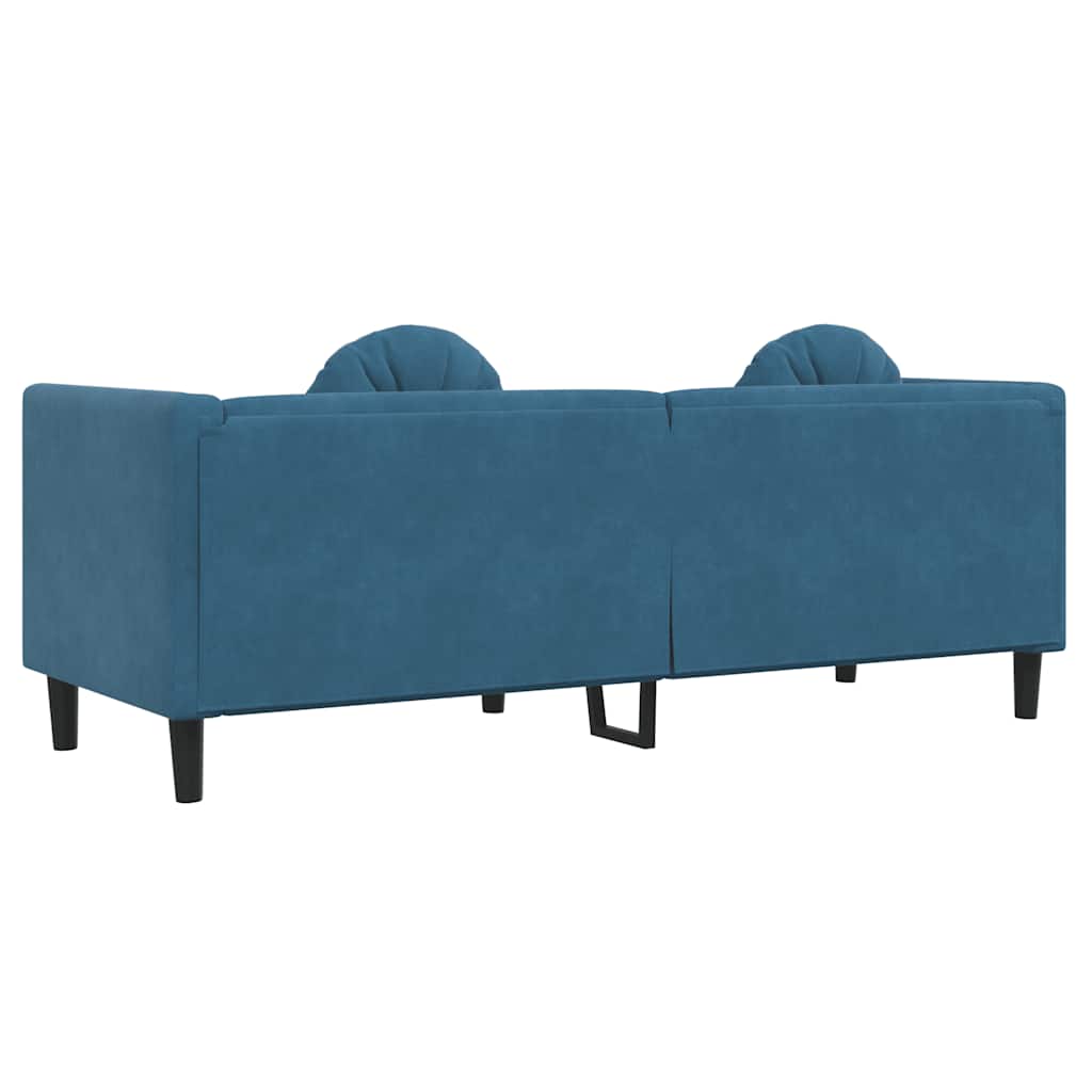 3-osobowa sofa z poduszkami velor-blue, 3-osobową - number 6.