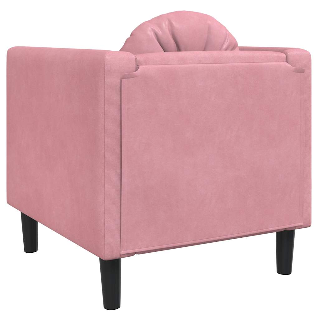 Fotel z poduszką velor pink - pink?, sofa - number 6.