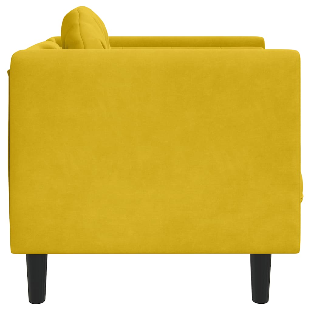 Sofastol med velurpute - gul, sofa - number 5.