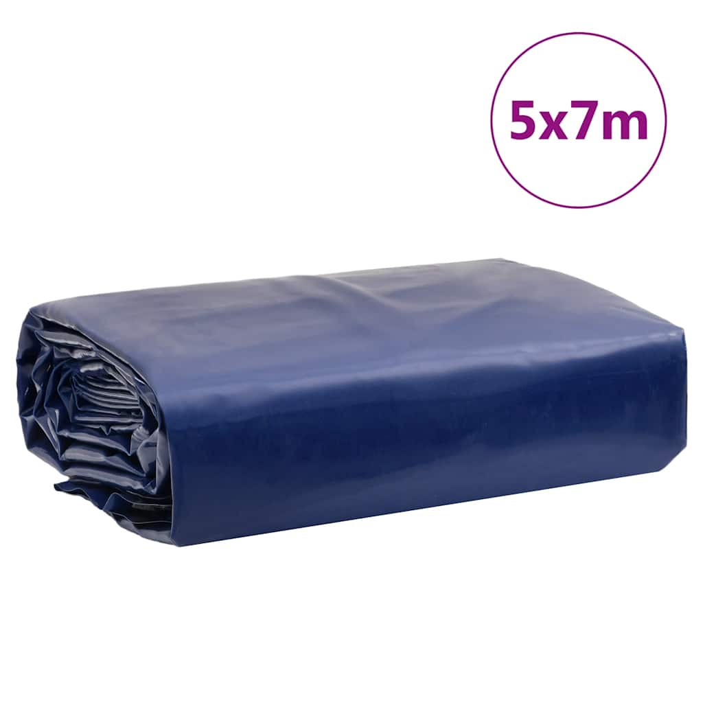 Presenning 650 g/m² - blå, 5 x 7 m, 1, utan öglor - number 9.