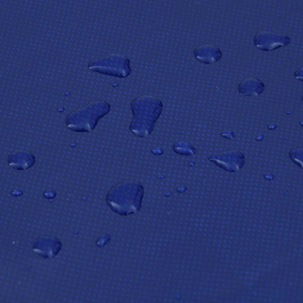 Presenning 600 /m² - blå, ø 2 m, 1, with eyelets - number 6.