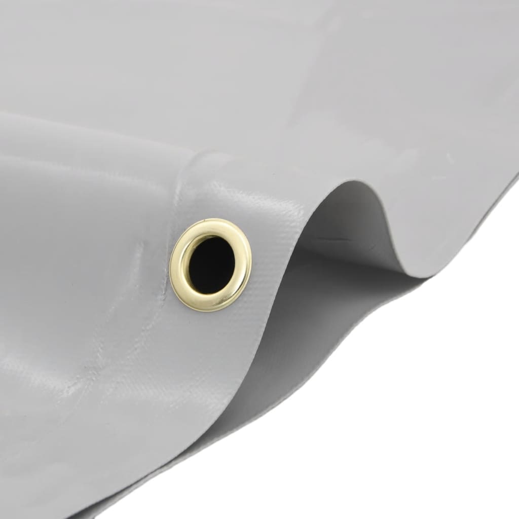 Presenning 600 /m² - grå, ø 3 m, 1, med öglor - number 4.