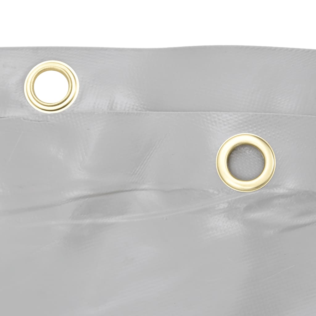 Presenning 600 /m² - grå, ø 3 m, 1, med öglor - number 5.