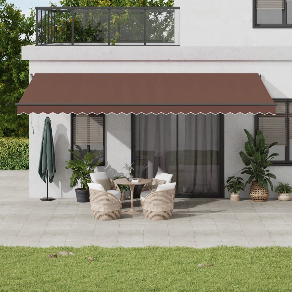 Awning 600x350 manual operation - brown, 500 x 300 cm, 1 - number 1.