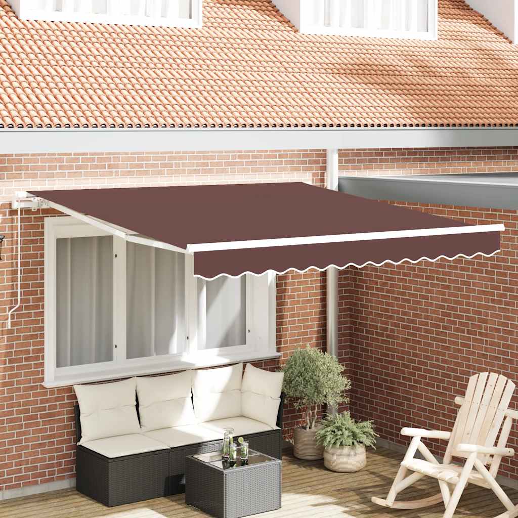 Awning 300x250 cm manual operation - brown, 300 x 250 cm (lxw) - number 1.