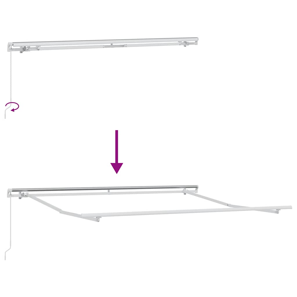 Awning 300x250 cm manual operation - brown, 300 x 250 cm (lxw) - number 8.