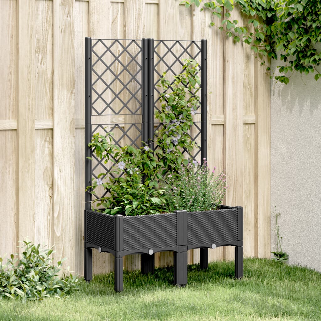 Planter with espalier pp - brown, 160 x 120 x 142 cm, 1 - number 1.