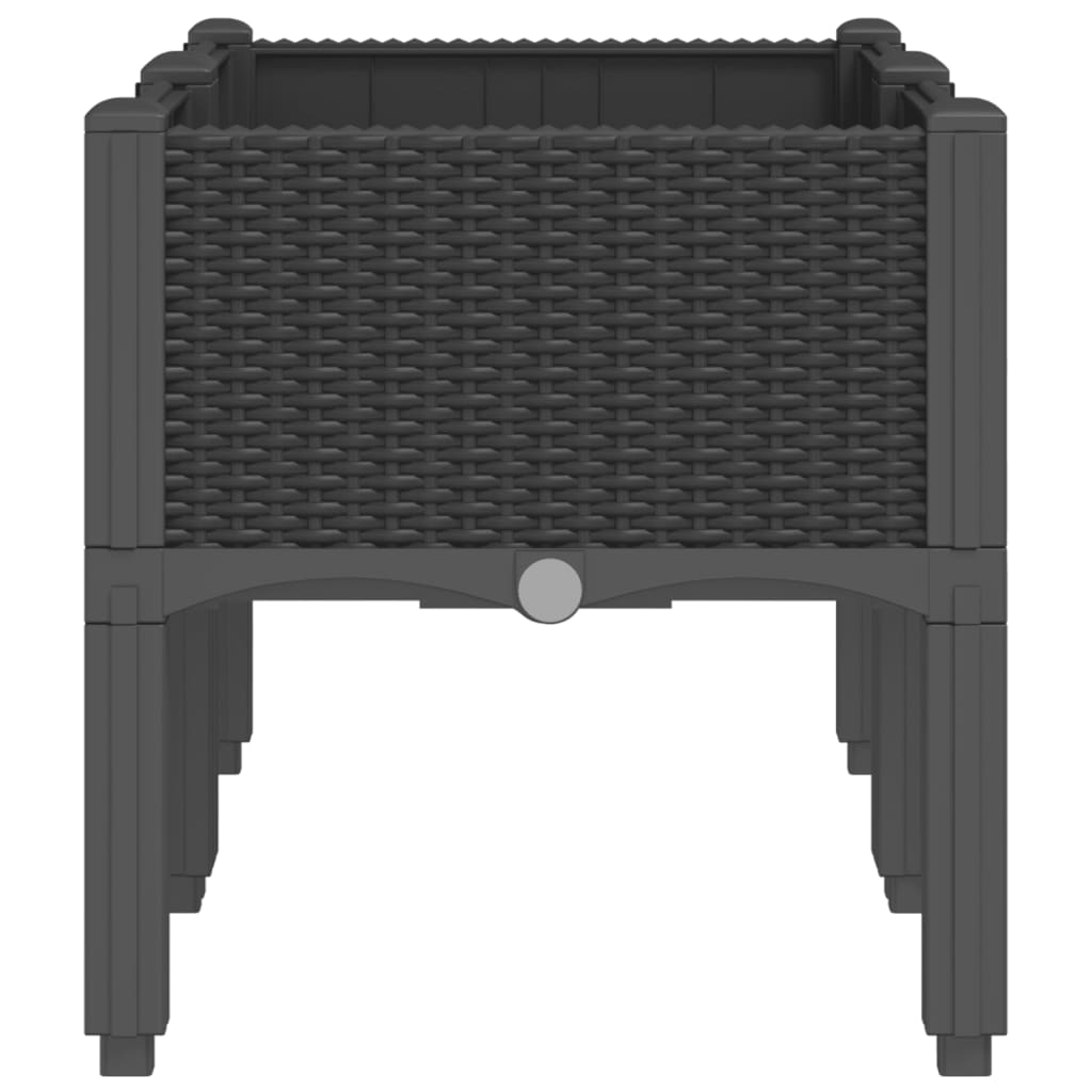 Planter with legs pp - black, 80 x 40 x 42 cm, 1 - number 4.