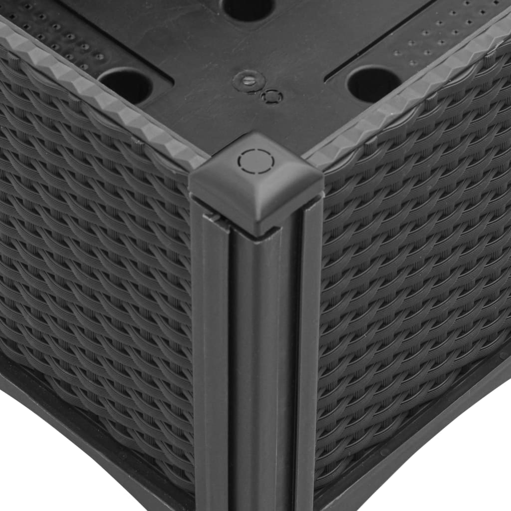 Planter with legs pp - black, 80 x 40 x 42 cm, 1 - number 6.