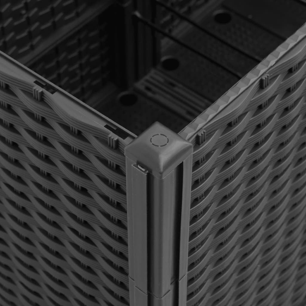 Kutija za sadnju s rešetkom pp - crna, 160 x 40 x 140 cm, 1 - number 6.