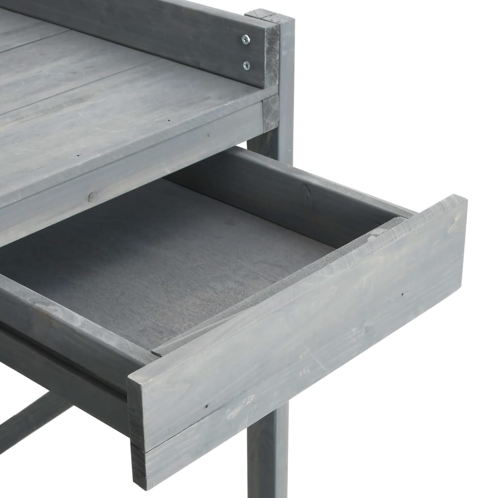 Stol za posude s rešetkom od punog bora - sivi, 1 - number 8.