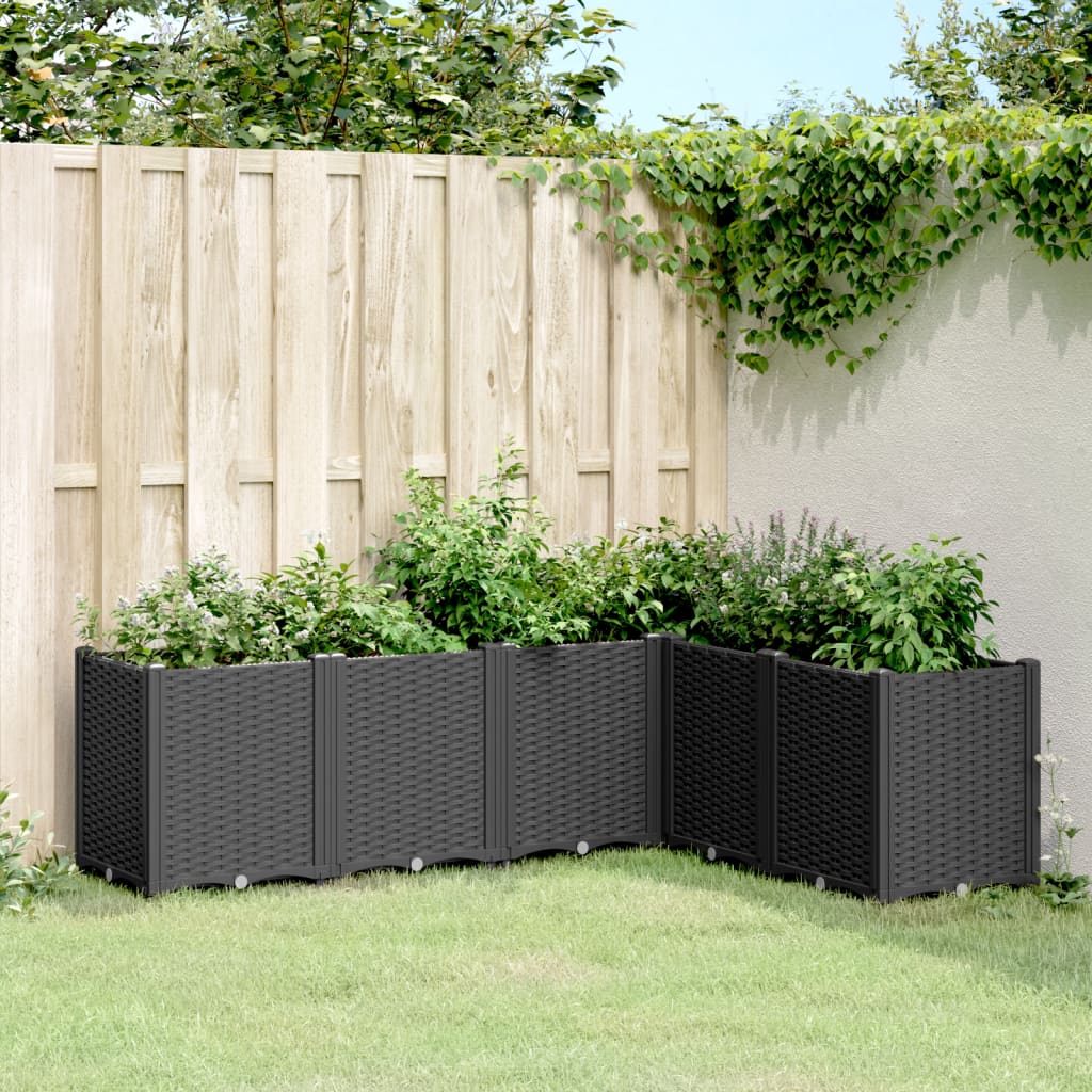 Plant box pp - black, 160 x 120 x 53 cm, 1 - number 1.