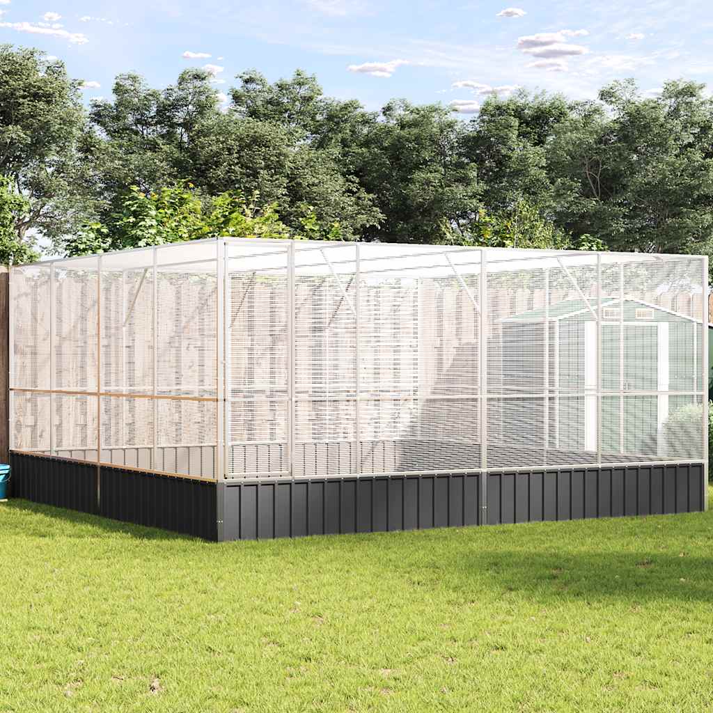 Volière en acier couleur argent - number 1.