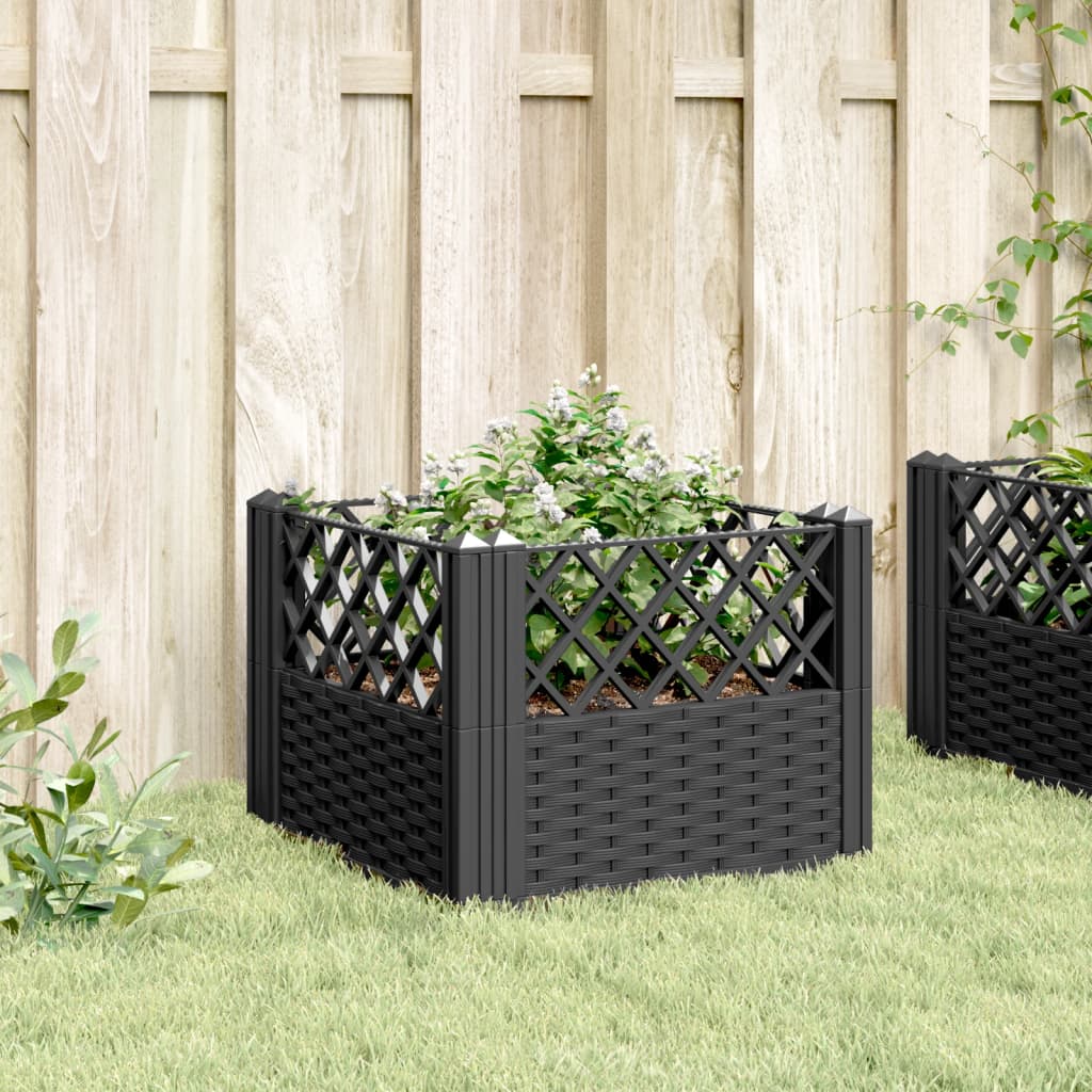 Planter with spear 43.5x43.5x43.5 cm pp - black, 43 5 x 43 5 x 43 5 cm, 1 - number 3.