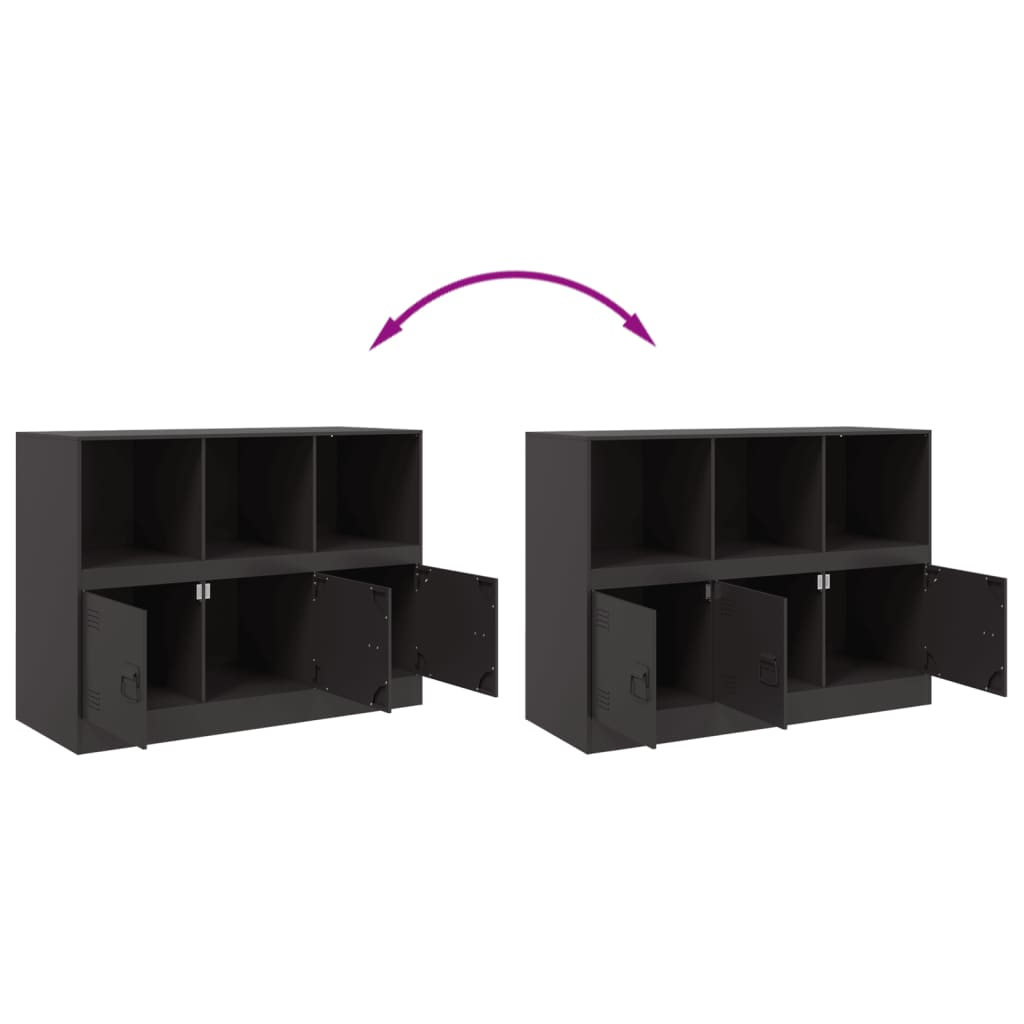 Skänk 99x39x73 cm stål - svart, 1 - number 10.