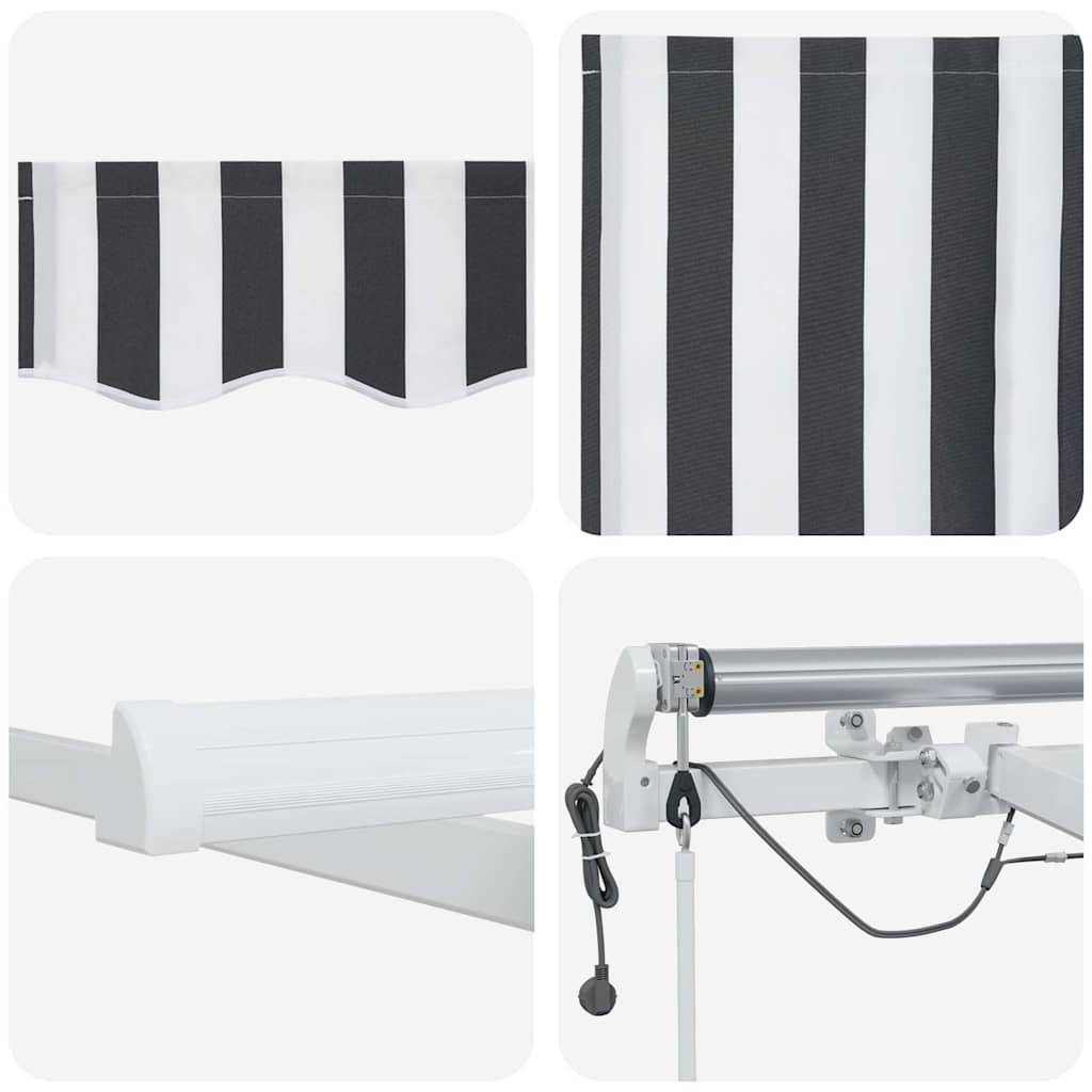 Tenda sa šarkama 500x300 cm automatski rad antracit sivo bijela - antracit siva i bijela, 500 x 300 m, 1 - number 12.