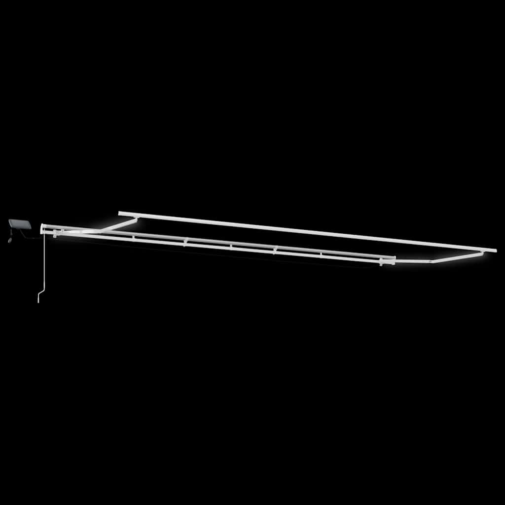 Tenda s karikama 600x300 cm ručno upravljanje antracit siva i bijela - number 7.