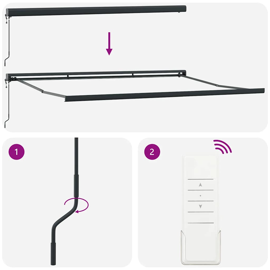 Awning automatic operation - brown, 400 x 300 cm, 1 - number 8.