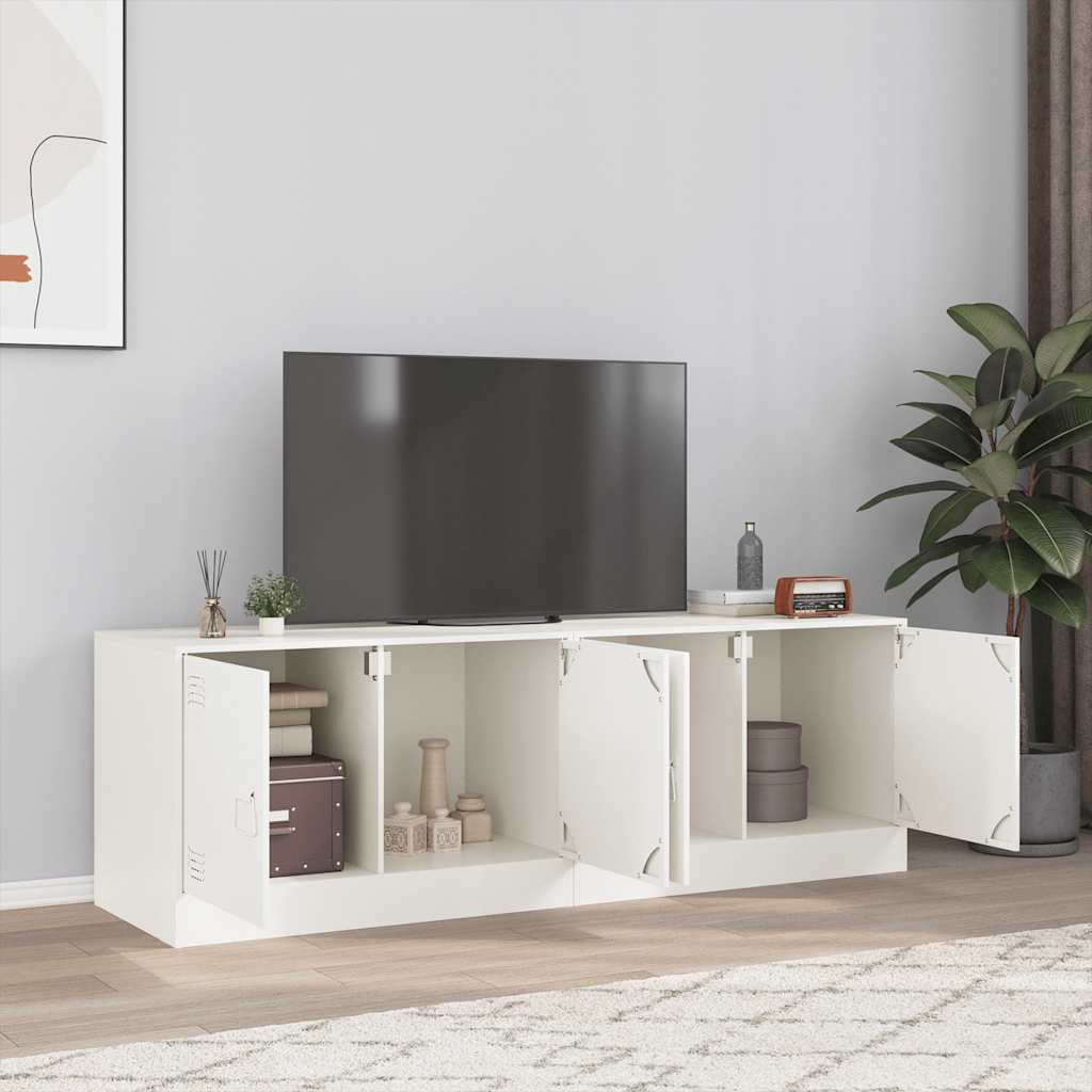 Tv-borde stk. 67x39x44 cm stål - hvid, 2 - number 1.
