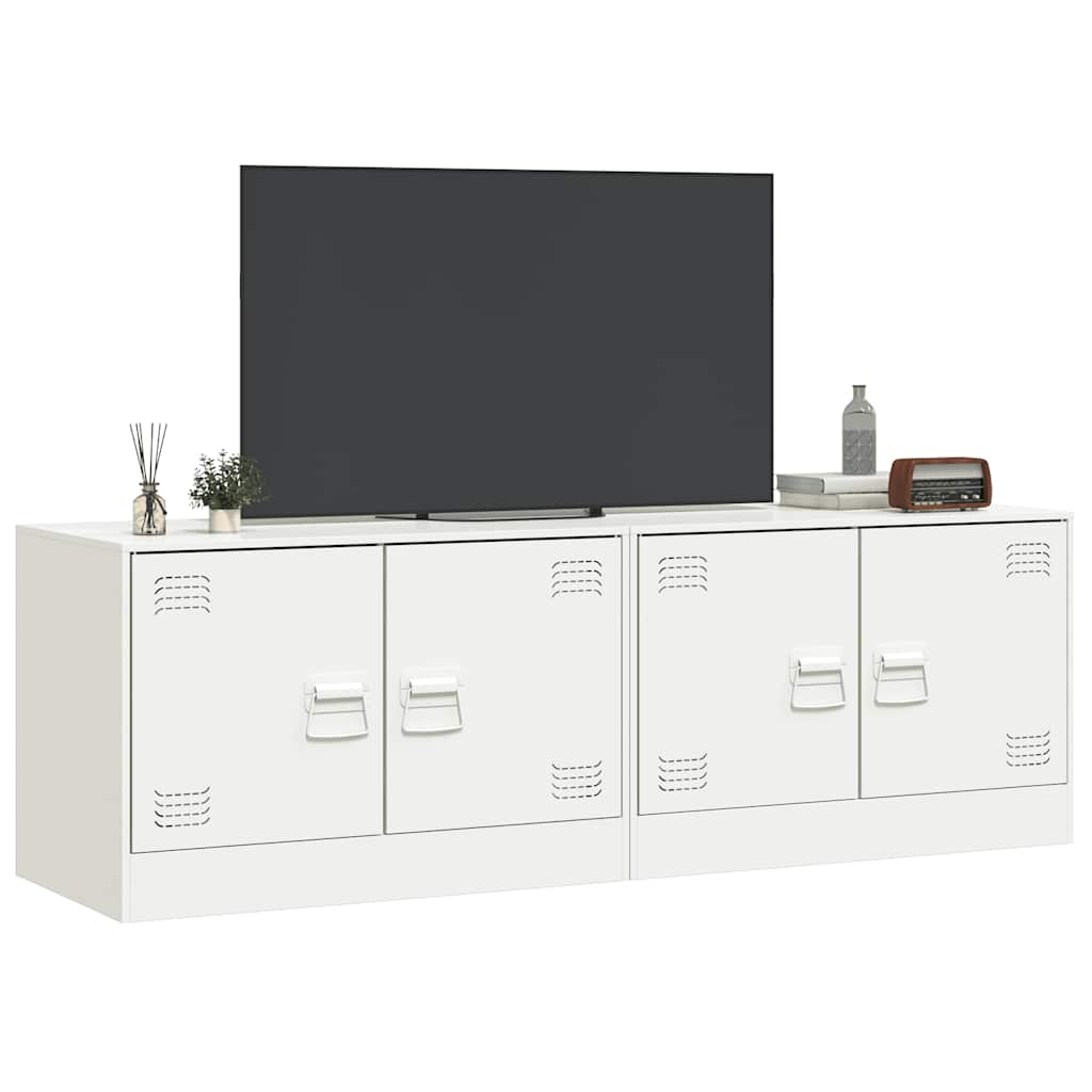 Tv-borde stk. 67x39x44 cm stål - hvid, 2 - number 4.