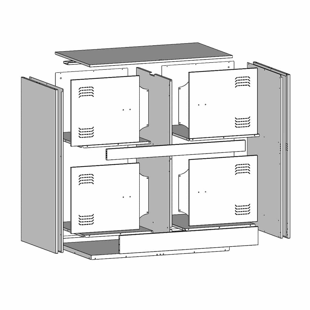 Skænk 67x39x73 cm stål - sort, 1 - number 12.