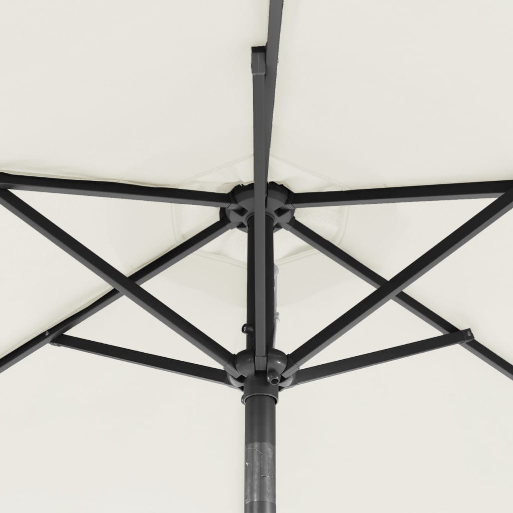 Parasol med led-lys og stålstang 225x225x212 cm - hvid, 1 - number 12.