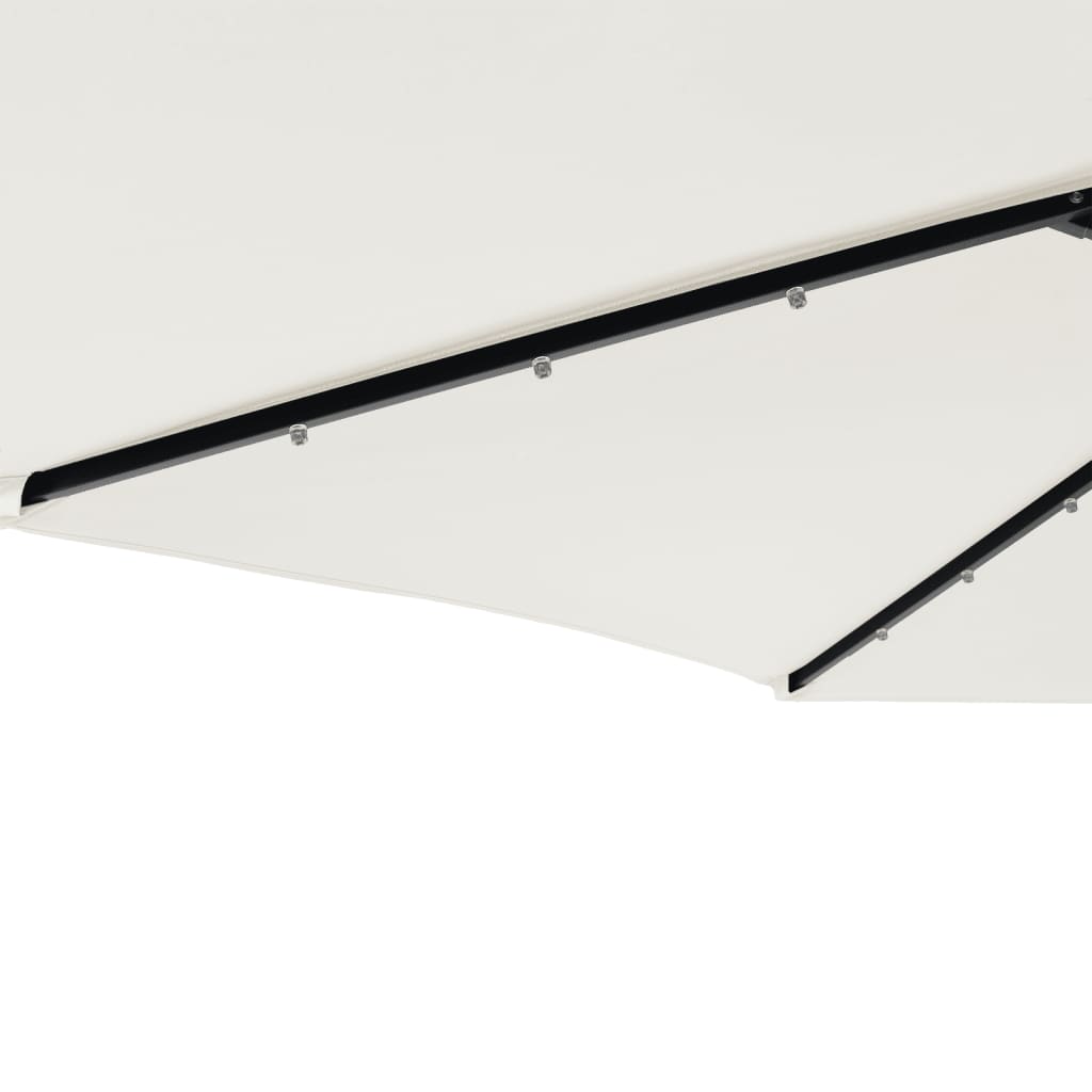 Parasol med led-lys og stålstang 225x225x212 cm - hvid, 1 - number 10.