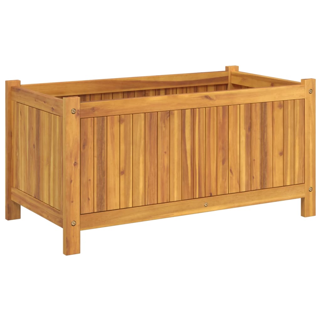 Planter with solid acacia wood - 80 x 42 x 40 cm, 1 - number 5.