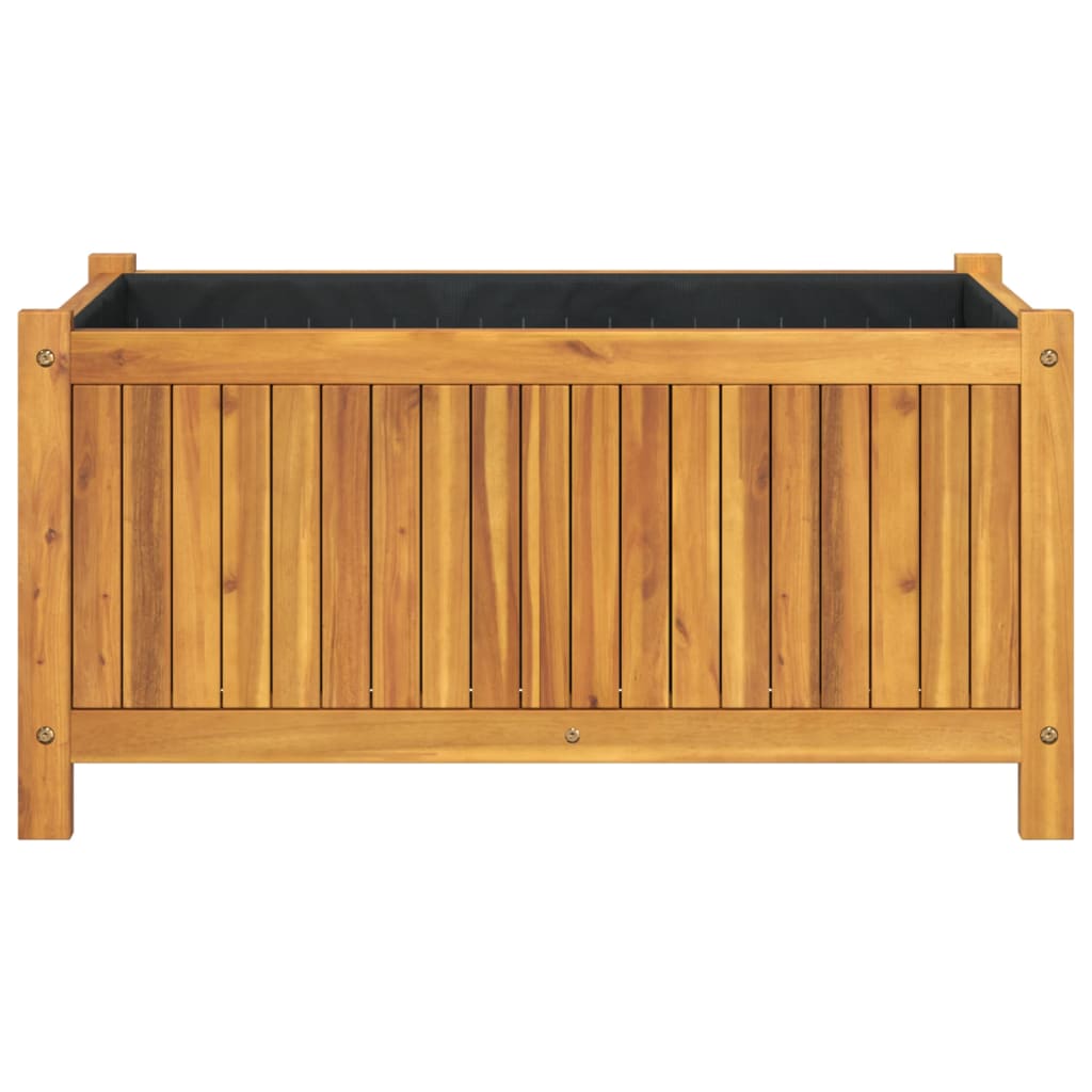 Planter with solid acacia wood - 80 x 42 x 40 cm, 1 - number 4.