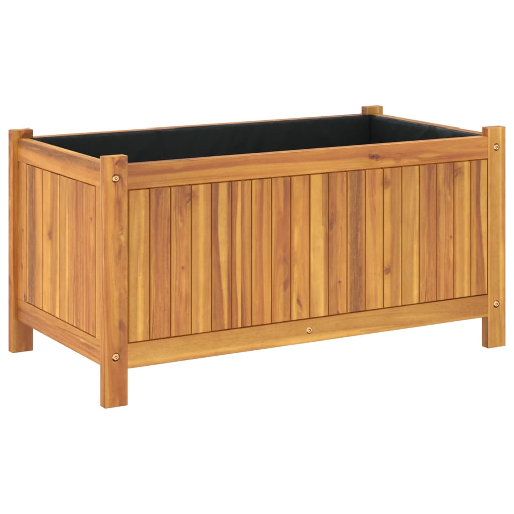 Planter with solid acacia wood - 80 x 42 x 40 cm, 1 - number 7.