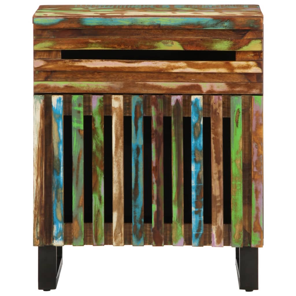 Noćni ormarić 50x34x60 cm - višebojni, 1, puno bagremovo drvo - number 2.