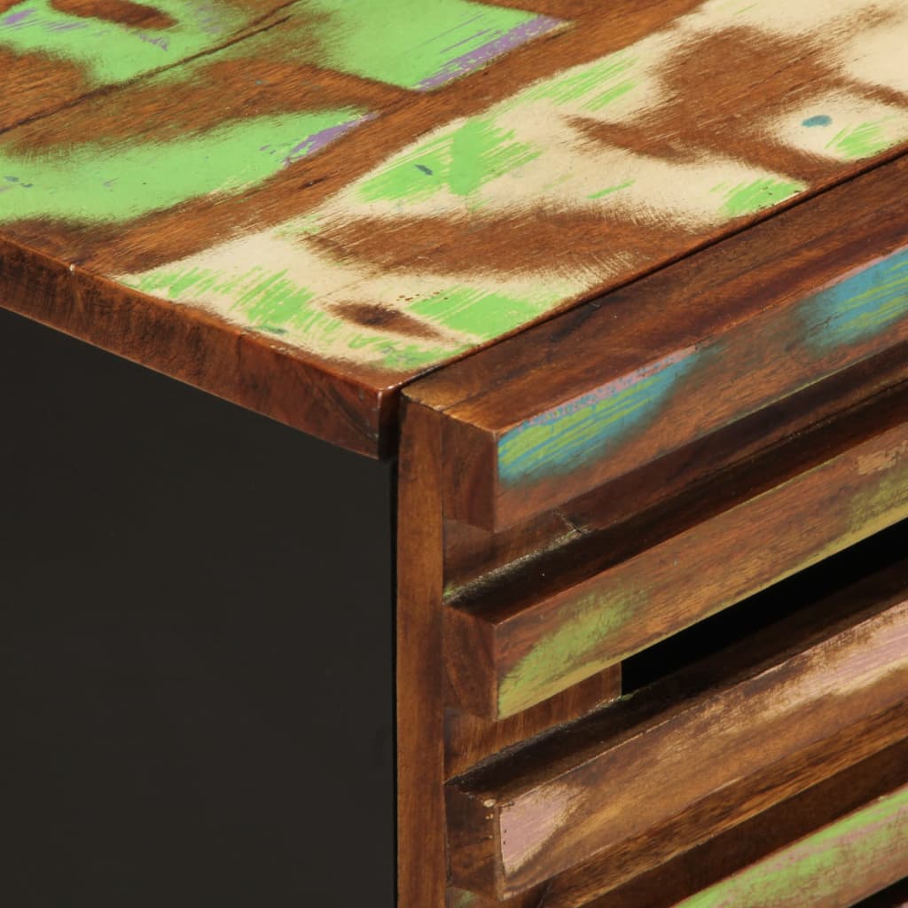 Noćni ormarić 50x34x60 cm - višebojni, 1, puno bagremovo drvo - number 6.