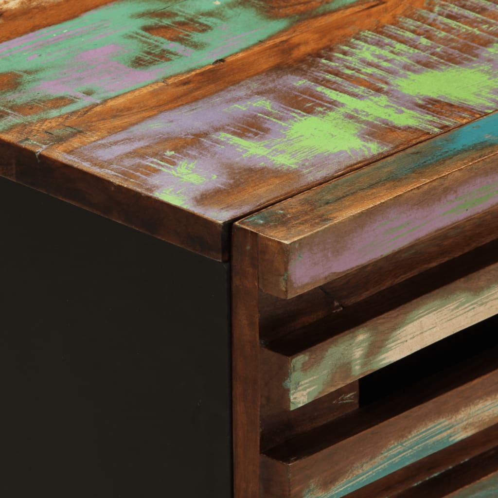 Noćni ormarić 50x34x62 cm - višebojni, 1, puno bagremovo drvo - number 7.