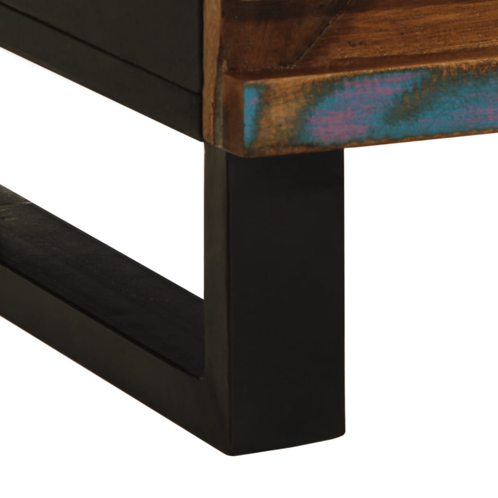 Noćni ormarić 50x34x62 cm - višebojni, 1, puno bagremovo drvo - number 9.