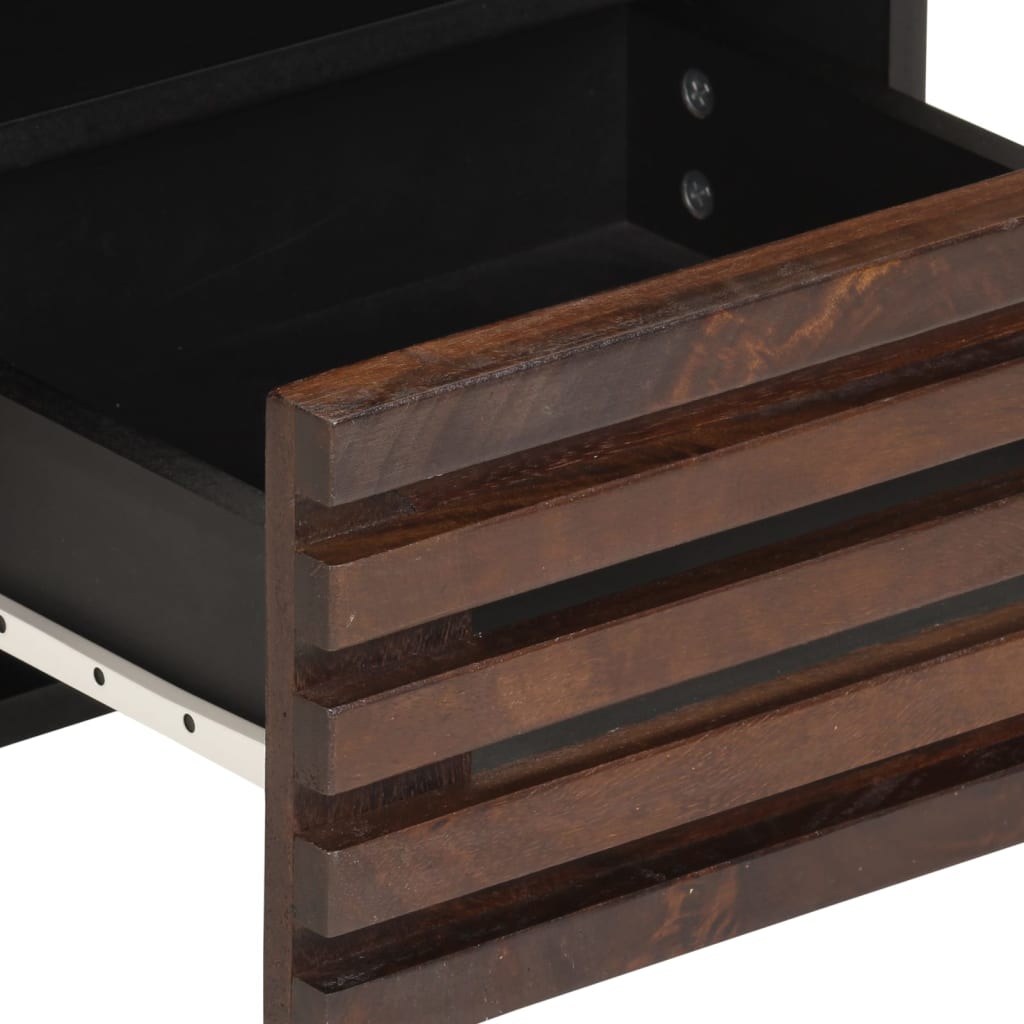 Sengeborde stk. 40x34x46 cm - 2, massivt mangotræ - number 8.