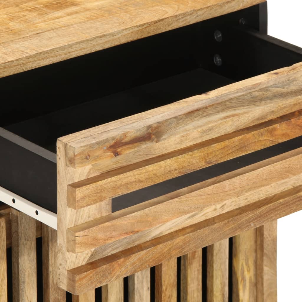 Noćni ormarić 50x34x60 cm - smeđi, 1, puno grubo drvo manga - number 7.