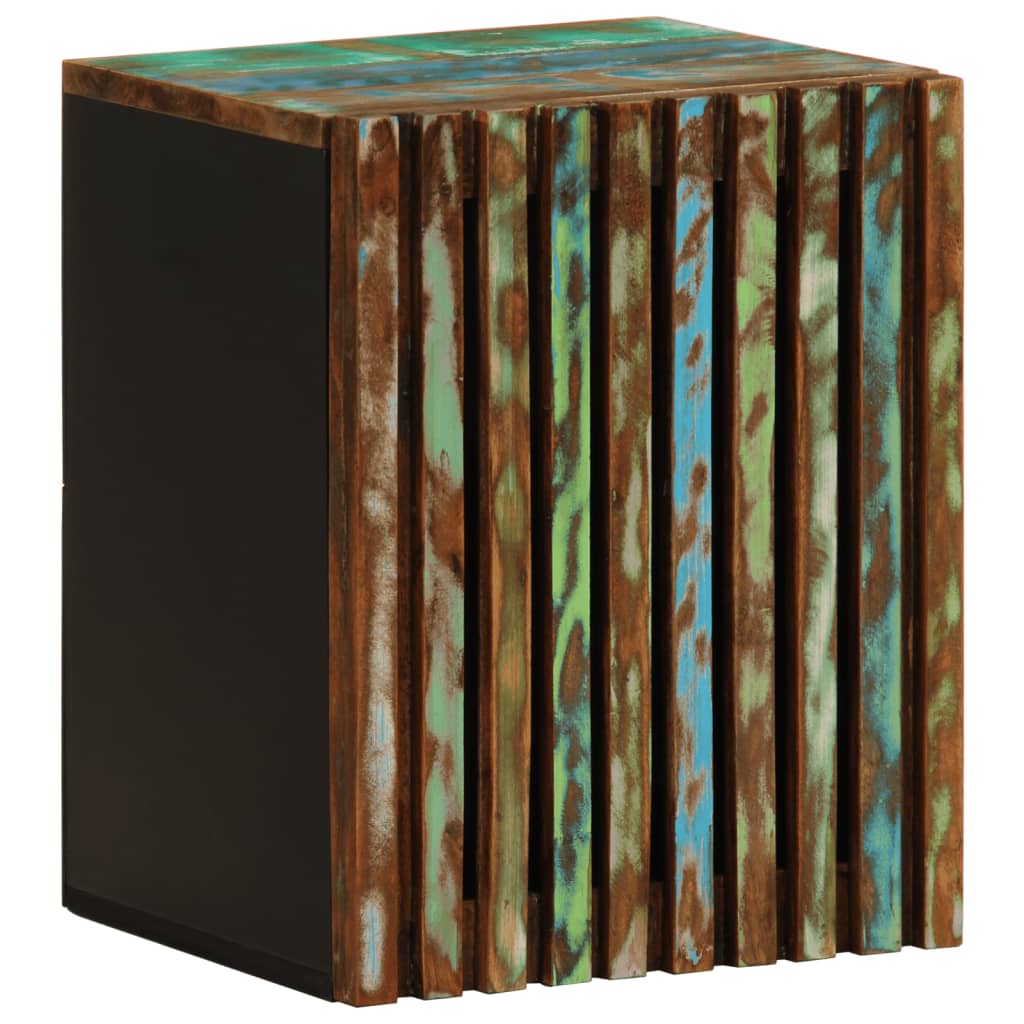 Szafka łazienkowa wisząca 38x34x48 cm - wielokolorowa, lite drewno akacjowe, 1 - number 1.