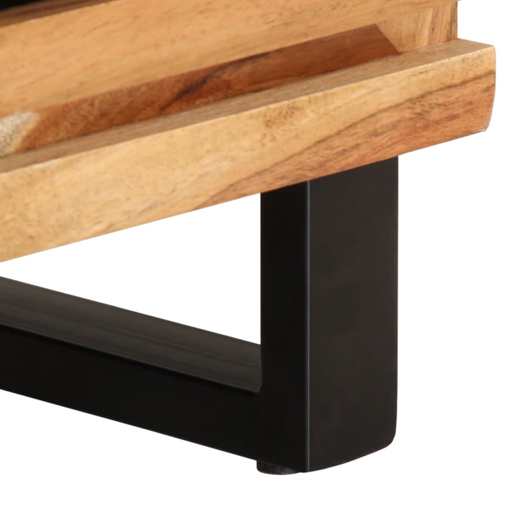 Tv stol 80x34x46 cm - smeđi, 1, puno bagremovo drvo - number 7.