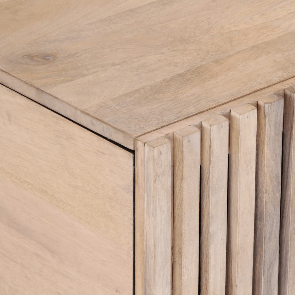 Stolić 80x51x40 cm - bijeli, 1, masivno drvo mango - number 7.