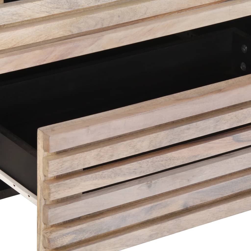 Komoda 60x34x75 cm - bijela, 1, masivno drvo mango - number 8.