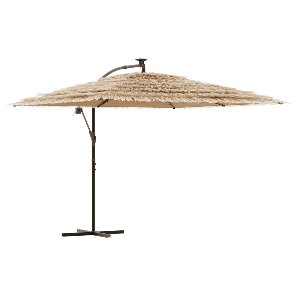Haveparasol med led-lys og stålstang brun - 290 x 290 x 238 cm, 1 - number 2.