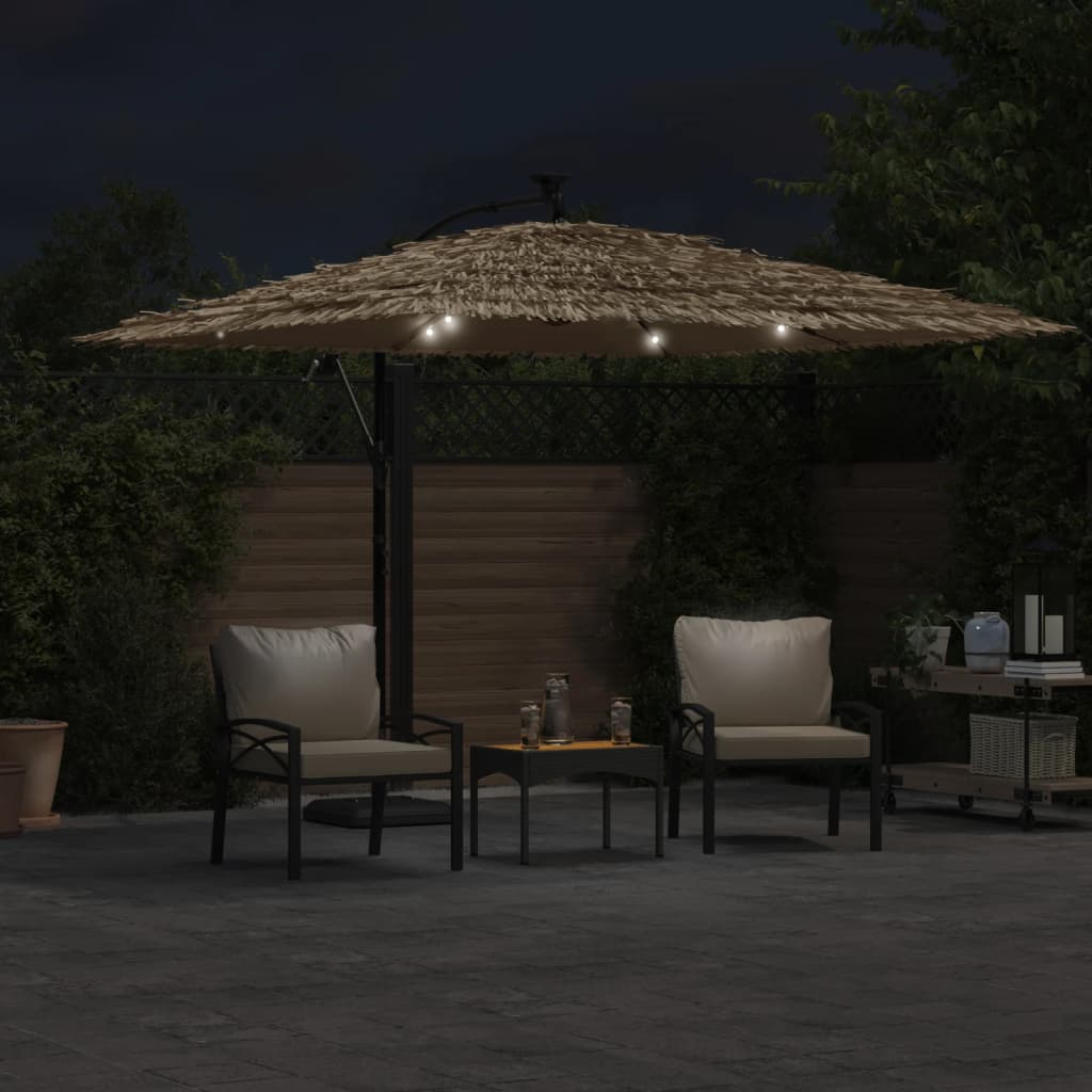 Haveparasol med led-lys og stålstang brun - 290 x 290 x 238 cm, 1 - number 3.