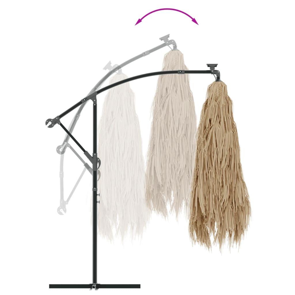 Haveparasol med led-lys og stålstang brun - 290 x 290 x 238 cm, 1 - number 8.