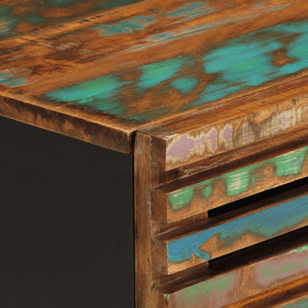 Sengebord 40x34x46 cm massivt genbrugstræ - number 6.